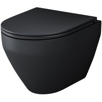 Комплект унитаза с инсталляцией AM.PM Spirit V2.0 FlashClean IS49038.701700MB с сиденьем Микролифт и Черной матовой клавишей смыва фарфор подвесной