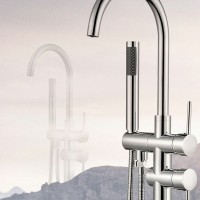 Смеситель для ванны Swedbe Spira 4004 Хром латунь на пол