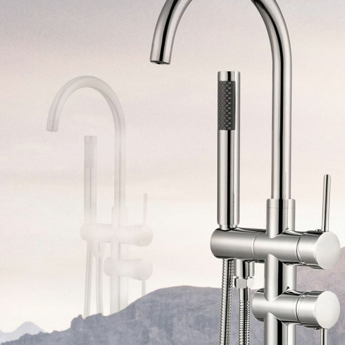 Смеситель для ванны Swedbe Spira 4004 Хром латунь на пол