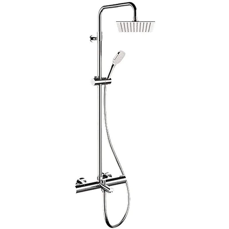 Душевая система Remer Elegance EQ34A8CPUFS25G с термостатом Хром латунь на стену