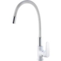 Смеситель для кухни Ростовская Мануфактура Сантехники SL123W-016F-1 Белый Хром