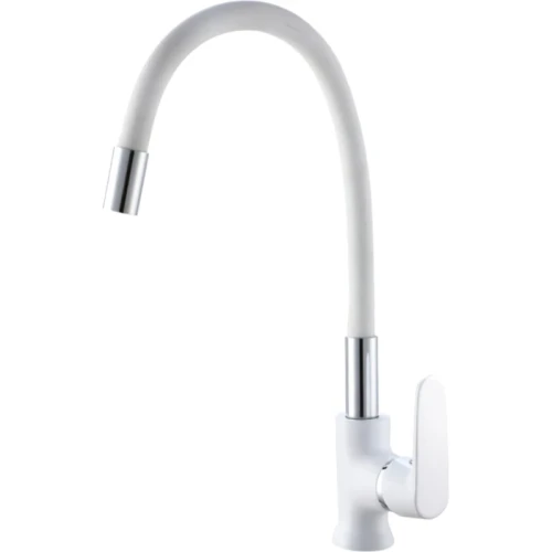 Смеситель для кухни Ростовская Мануфактура Сантехники SL123W-016F-1 Белый Хром