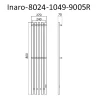 Электрический полотенцесушитель Маргроид Inaro 8 x 2.7 Inaro-8024-1049-9005R цвет Черный матовый