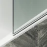 Шторка на ванну Maybah Glass MGV-597-1 500x1400 поворотная на монопетле Белый стекло прозрачное