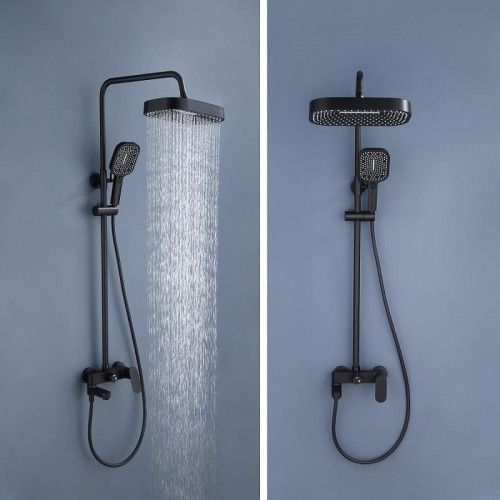 Душевая система ALMAes Salda ALS-615-13 цвет Черный матовый