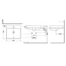 Раковина Toto MH 50 LW1615CB#XW Белая фарфор полувстраиваемая