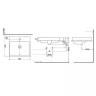 Раковина Toto MH 50 LW1615CB#XW Белая фарфор полувстраиваемая