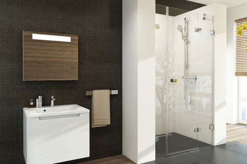 Душевая дверь Ravak Brilliant BSD3-120 R 0UPG0A00Z1 профиль Хром стекло Transparent