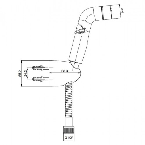 Гигиенический душ E.C.A. 402111045C1EX Черный матовый