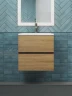 Тумба под раковину Uperwood Barsa 50 2937205252 подвесная цвет Черный матовый Дуб сонома