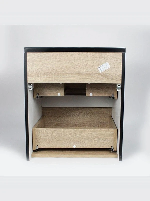 Тумба под раковину Uperwood Barsa 50 2937205252 подвесная цвет Черный матовый Дуб сонома