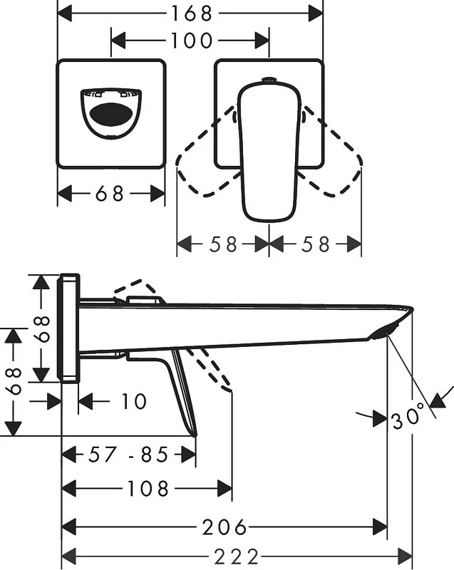 Смеситель для раковины Hansgrohe Logis 71256000S цвет Хром
