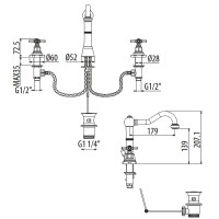 Смеситель для раковины Gattoni TRD TR096/18C0 Хром