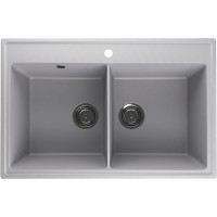 Кухонная мойка Ulgran Quartz Ruma 780-04 Платина искусственный камень (литьевой мрамор) встраиваемый