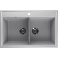 Кухонная мойка Ulgran Quartz Ruma 780-04 Платина искусственный камень (литьевой мрамор) встраиваемый