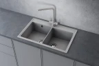 Кухонная мойка Ulgran Quartz Ruma 780-04 Платина искусственный камень (литьевой мрамор) встраиваемый