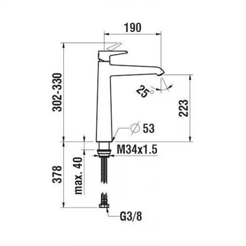 Смеситель для раковины Laufen Val HF901714100000 цвет Хром