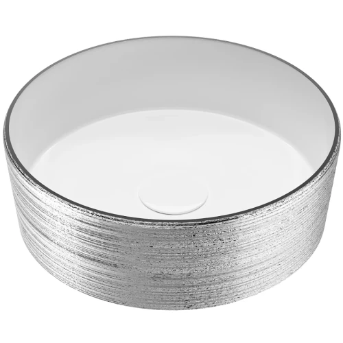 Раковина-чаша Grossman 35 GR-5020SW Серебро Белая фаянс накладная