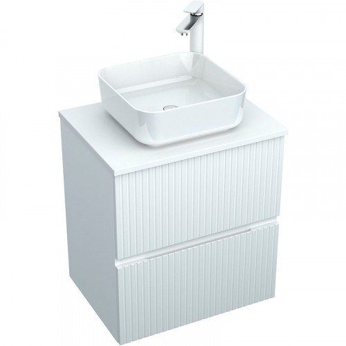 Тумба под раковину Aquanet Джейн 60 313284 подвесная Белая матовая МДФ / ЛДСП