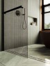 Душевая перегородка Maybah Glass MGD-721-6ш 690x1950 в широком профиле Черный стекло бронзовое