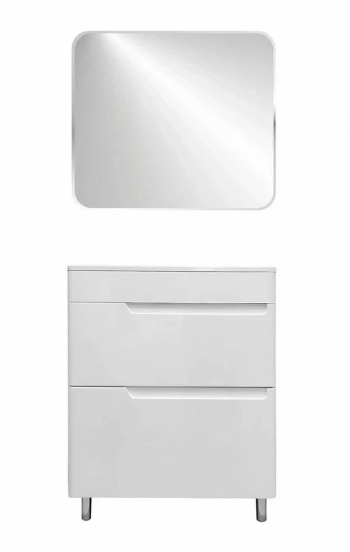 Тумба с раковиной Эстет Kare Luxe 70 ФР-00007071 Белая МДФ / ЛДСП