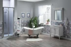 Тумба с раковиной Aquanet Селена 70 273435 Белая Серебро МДФ / ЛДСП