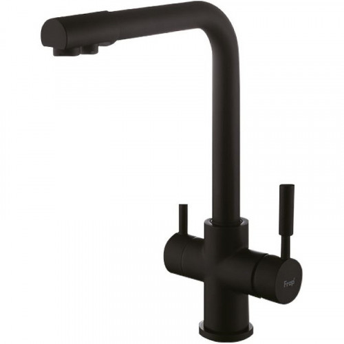 Смеситель для кухни Frap F4352-6 Черный матовый латунь на столешницу