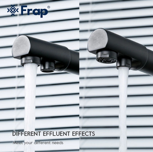 Смеситель для кухни Frap F4352-6 Черный матовый латунь на столешницу