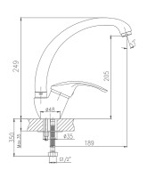 Смеситель для кухни Haiba HB4121 Хром