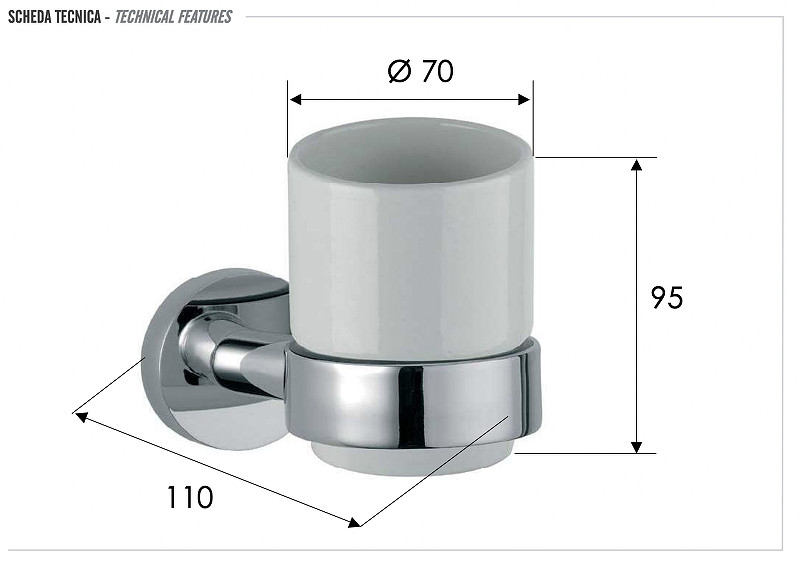 Стакан для зубных щеток Remer Guest GS15BG цвет Золото брашированное