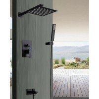 Душевая система ALMAes Teivaz TVZ-1805 Черная матовая латунь встраиваемый