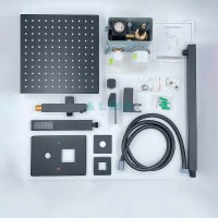 Душевая система ALMAes Teivaz TVZ-1805 Черная матовая латунь встраиваемый