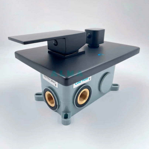 Душевая система ALMAes Teivaz TVZ-1805 Черная матовая латунь встраиваемый