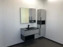 Тумба с раковиной Comforty Франкфурт 90 00-00006503 подвесная Бетон светлый МДФ / ЛДСП