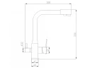 Смеситель для кухни ZorG Steel Hammer SH 805 BLACK CR Черный матовый Хром латунь на столешницу