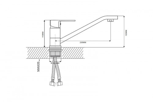 Смеситель для кухни Ekko E49301 цвет Белый