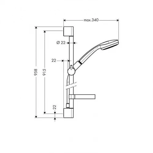 Душевой гарнитур Hansgrohe Croma 27724000 цвет Хром