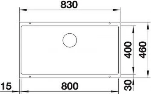 Кухонная мойка Blanco Subline 800-U 523150 Кофе искусственный камень (литьевой мрамор) встраиваемый