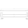 Полотенцедержатель Cezares Slider SLIDER-THD-80-NOP двойной Черный матовый
