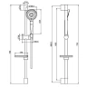 Душевой гарнитур Fima Carlo Frattini Sliding rail F2679BS цвет Белый матовый