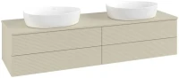Тумба под раковину Villeroy&Boch Antao 160 L28110HJ подвесная с подсветкой цвет Silk Grey Matt Lacquer