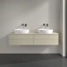 Тумба под раковину Villeroy&Boch Antao 160 L28110HJ подвесная с подсветкой цвет Silk Grey Matt Lacquer