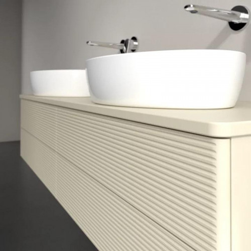 Тумба под раковину Villeroy&Boch Antao 160 L28110HJ подвесная с подсветкой цвет Silk Grey Matt Lacquer