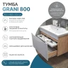Тумба с раковиной Vigo Grani 80 166 дуб золотой-com подвесная цвет Белый Дуб золотой