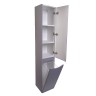 Шкаф пенал Style Line Бергамо 30 R СС-00002330 с бельевой корзиной Серый антискрейтч МДФ / ЛДСП