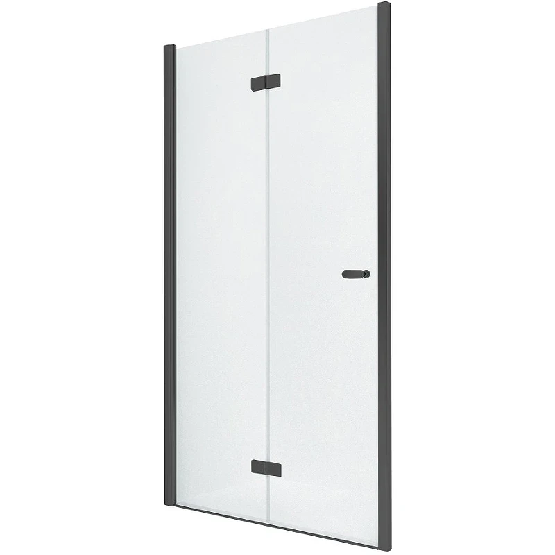 Душевая дверь New Trendy New Soleo Black 80 L D-0221A профиль Черный стекло прозрачное