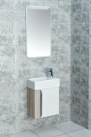 Зеркало Aquaton Вита 46 1A221902VT010 с подсветкой Белое стекло