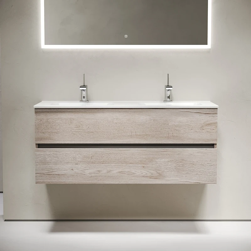 Тумба под раковину Sancos Urban 120 UR120-2EG подвесная Дуб Галифакс натуральный МДФ / ЛДСП