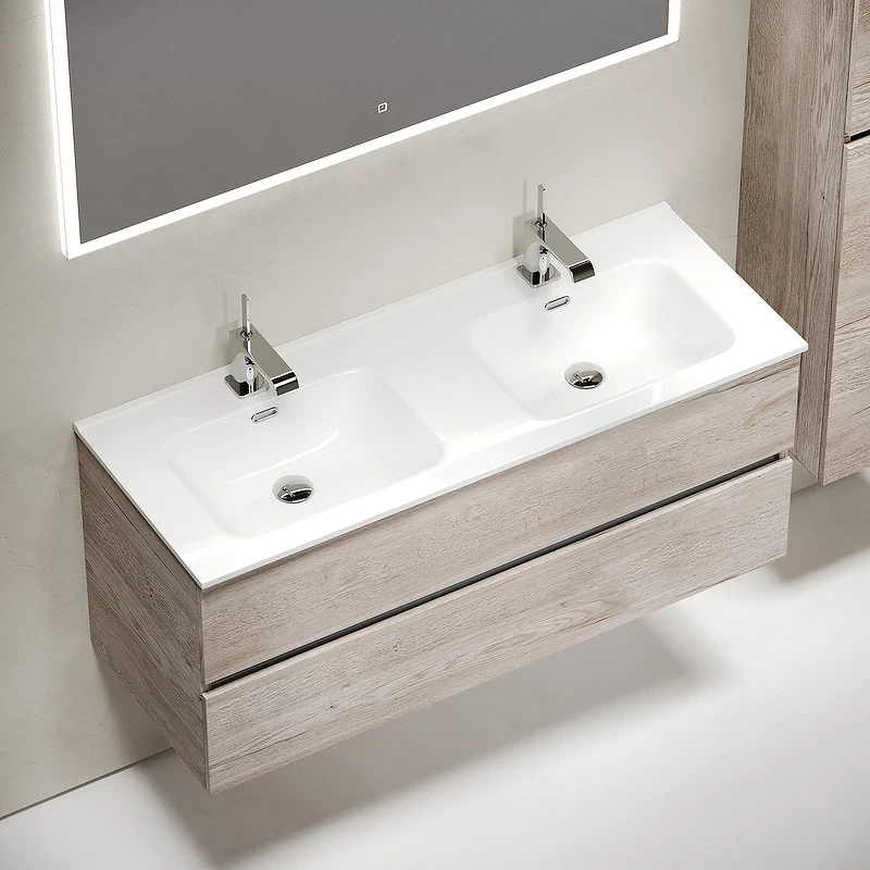Тумба под раковину Sancos Urban 120 UR120-2EG подвесная Дуб Галифакс натуральный МДФ / ЛДСП