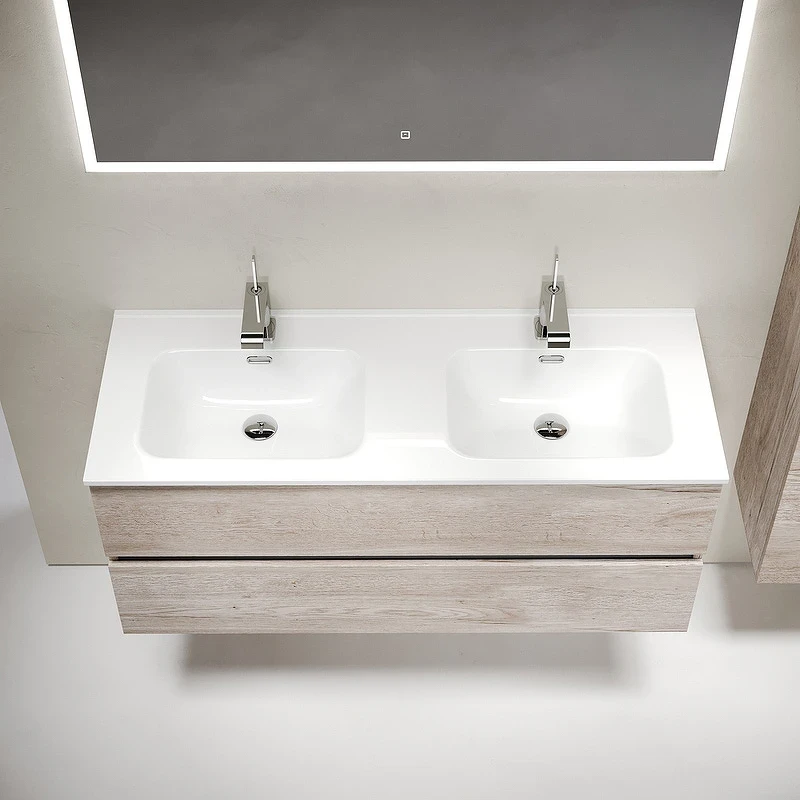 Тумба под раковину Sancos Urban 120 UR120-2EG подвесная Дуб Галифакс натуральный МДФ / ЛДСП